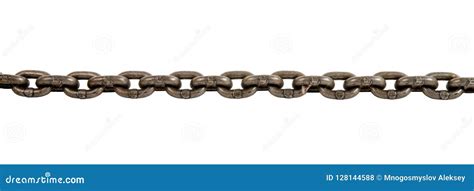 Steel Chain Isolated Stock Photo Image Of Iron Shackle 128144588