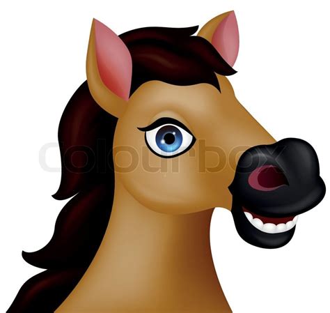 Horse Head Cartoon Stock Vector Colourbox