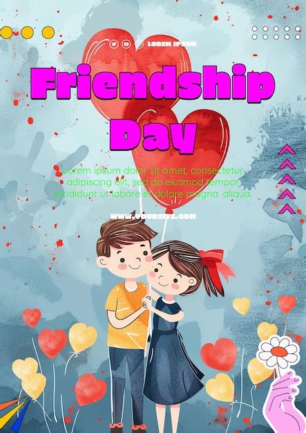 Friendship Day Celebration Invitation Template Premium Ai Generated Psd