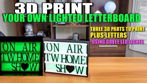 3d Printed Led Lighted Letterboard Govee Led Light Strips Youtube