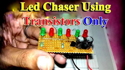Led Chaser Using Two Transistors Simple Led Chaser Using Transistors