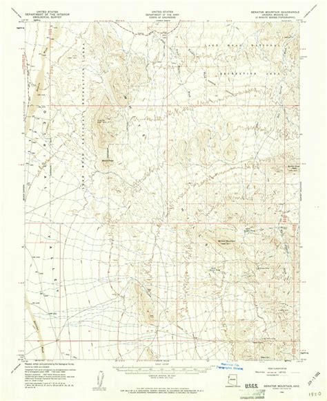 Senator Mountain Arizona 1960 1961 Usgs Old Topo Map Reprint 15x15