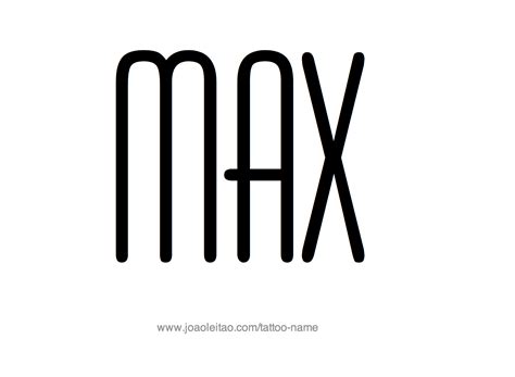 Max Name Tattoo Designs