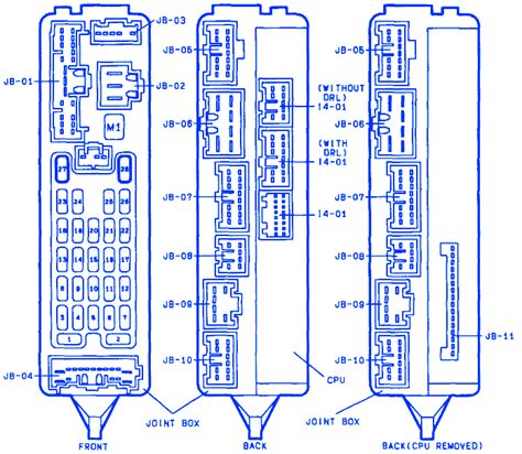 Mazda 626 engine starting and battery charging systems diagram. Mazda 626 Joint 1999 Fuse Box/Block Circuit Breaker ...