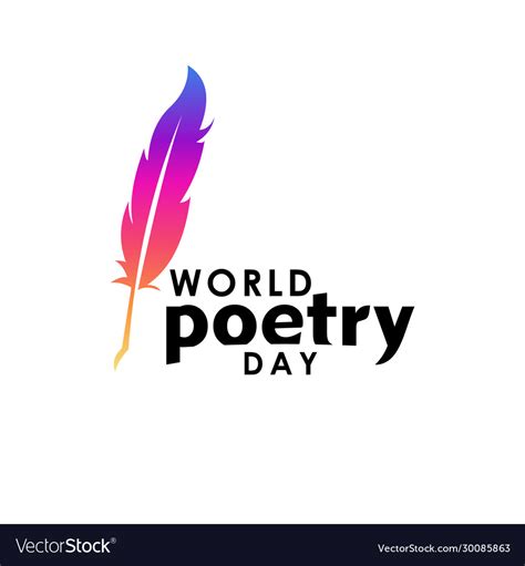 World Poetry Day For Banner Print Royalty Free Vector Image