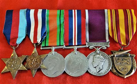 Ww2 British Army Campaign Medals With Long Service And French Dunkirk