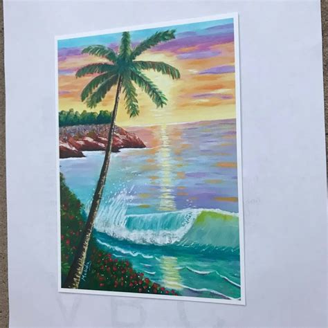 Hawaii Painting Maui Art Fine Print 5x7in Direct From Usa Artist