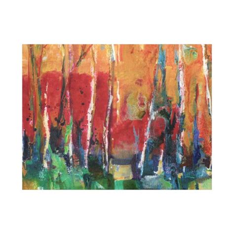 Autumn Abstract Landscape Art Painting Canvas Print Zazzle