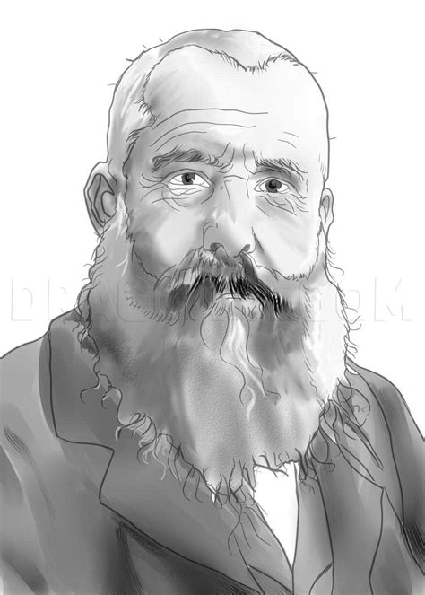 Click the tool palette and select the line tool. How To Draw Monet, Claude Monet, Step by Step, Drawing ...