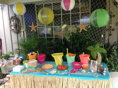 Pin By Kayla Anderson On Parties By Me Beach Themed Party Beach Theme Birthday Beach