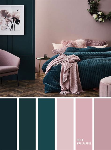 25 Best Color Schemes For Your Bedroom Deep Ocean Teal Mauve