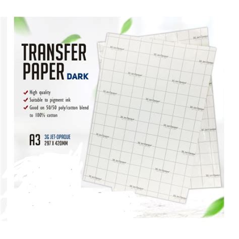 3g Jet Opaque Dark Transfer Paper A3 10pcs Shopee Philippines