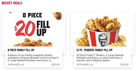 KFC Kentucky Fried Chicken Menu And Deals