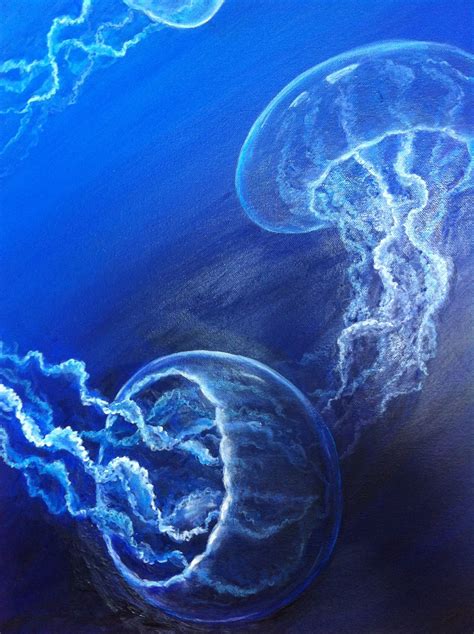 Jellyfish Ii Oil On Canvas X Oil Painting Tutorial Acrylic