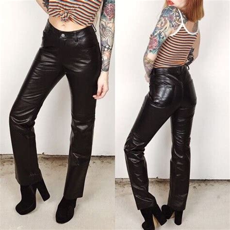 Gap Genuine Leather Bootcut Vintage Jeans Pants Sz 10 Motorcycle Womens