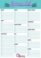 Printable Grocery Shopping List Template - Printable Templates