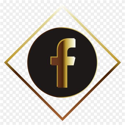 Golden Facebook Logo On Transparent Background PNG Similar PNG