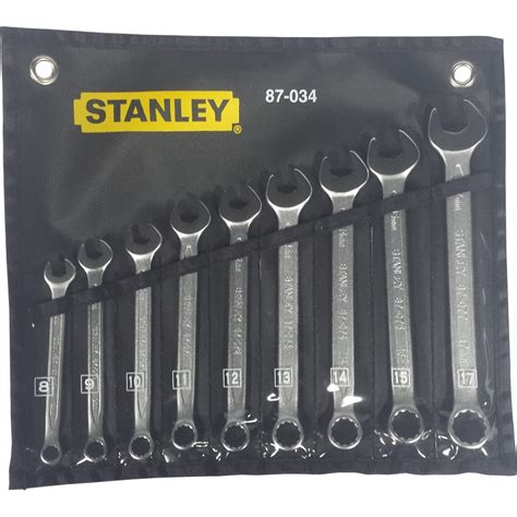 Stanley 9pc Slimline Combination Wrench Set Fastening Tools