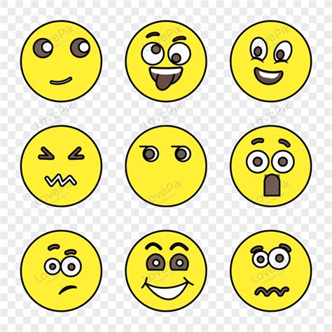 Gambar Paket Emoticon Dan Ikon Flat Ekspresi Wajah Png Unduh Gratis