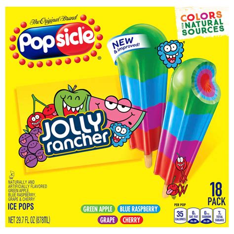 Save On Popsicle Ice Pops Jolly Rancher Assorted Flavors 18 Ct Order