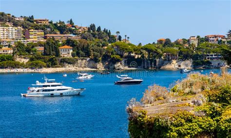 Panoramic View Of Harbor And Yachts Offshore Azure Cost Of