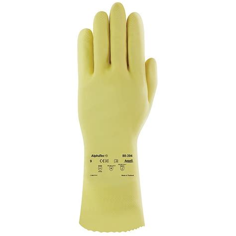 Ansell 12 Chemical Resistant Gloves Natural Rubber Latex 9 1 Pr 88
