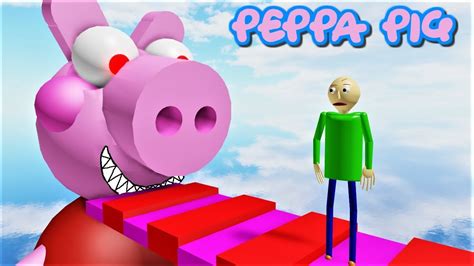 Escape The Giant Evil Peppa Pig Obby Baldi And His Friends Are Trapped