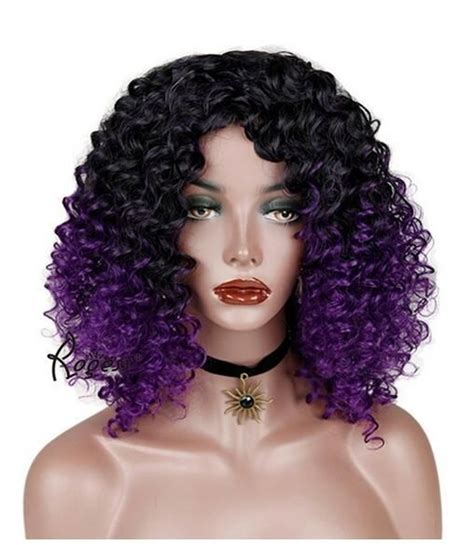 Purple And Black Curly Wig Cheaper Than Retail Price Buy Clothing