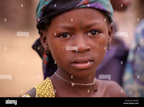 Dan Gaya Niger West Africa Young Hausa Girl With Facial