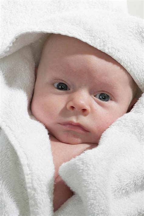 Baby Boy Wrapped In A Towel Photograph By Simon Boothscience Photo