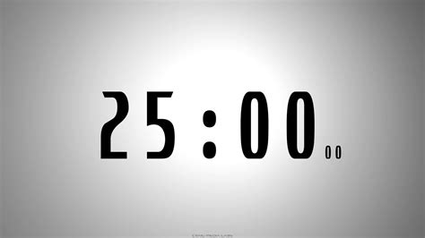 25 Minutes Countdown Timer With Voice Announcement Every Minute Youtube