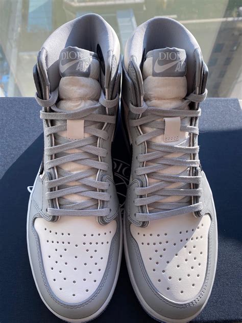 Nike air force 1 high under construction white custom. "Air Dior" Jordan 1 Retro High Wolf Grey Sail Sneakers SZ ...