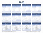 2020 Calendar Templates and Images