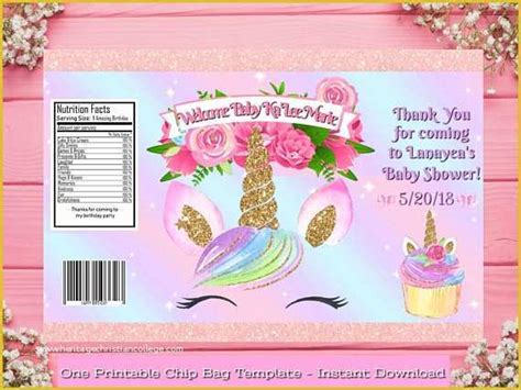 No physical product will be shipped. Free Printable Chip Bag Template Of Unicorn Chip Bag Template Unicorn Chip Bag Printables ...