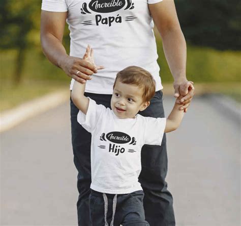 Camisetas Para Padres E Hijos Increíble Negro Tenvinilo