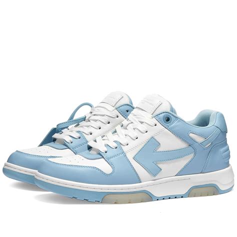 Off White Out Of Office Calf Leather White And Light Blue End