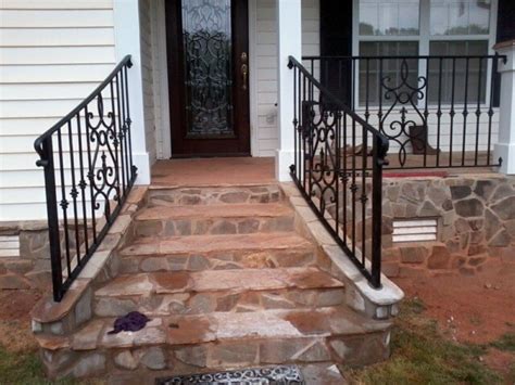 Wrought iron railing for front porch, products by best match price low to the blog post and can make a wrought iron art designs. Exterior Wrought Iron Handrail / Railing - Mediterranean ...