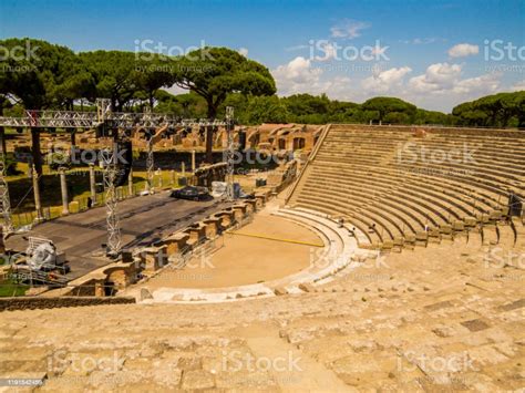 Roman Theater Ostia Antica Rome Italy Stock Photo Download Image Now