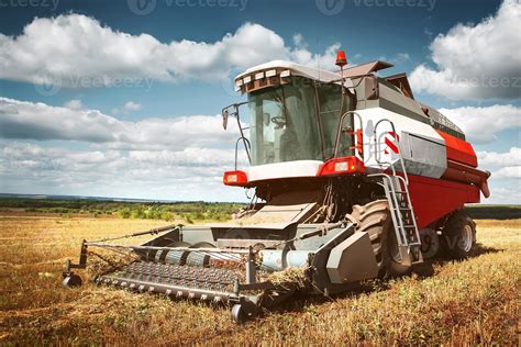 combine harvester Stock Photo