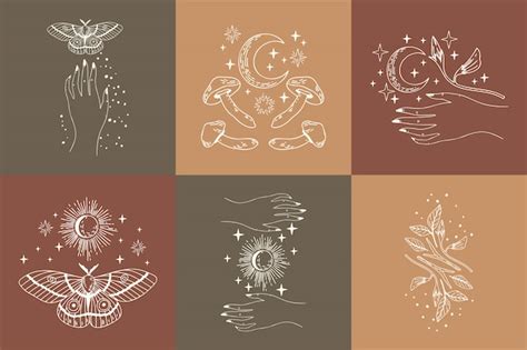 Premium Vector Mystical Objects Collection
