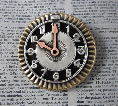 Steampunk Clock Brooch Steampunk Jewelry