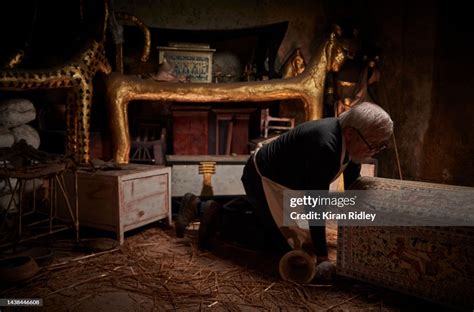 the director of the tutankhamun exhibition makes adjustments to the news photo getty images