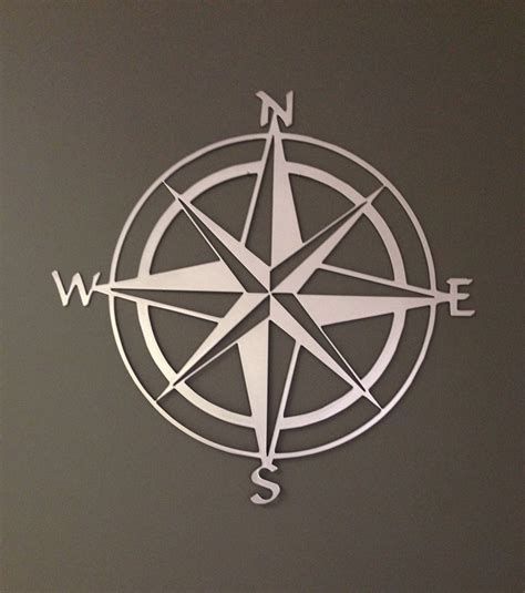 Nautical Compass Rose Metal Wall Art 36
