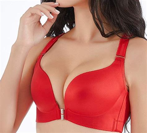 Butterfly Front Closure No Underwire Everyday Bras Smooth Push Up Bra