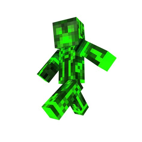 Green Tron Creeper By Minecraftskinner On Deviantart