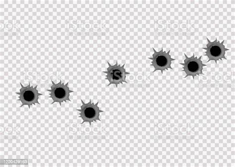 Realistic Bullet Holes Stock Illustration Download Image Now Bullet