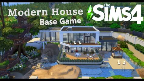 Modern House Base Game Sims 4 Stop Motion No Cc Youtube