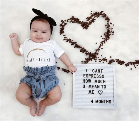 4 Month Baby Milestone Photoshoot Baby Milestones Pictures Baby