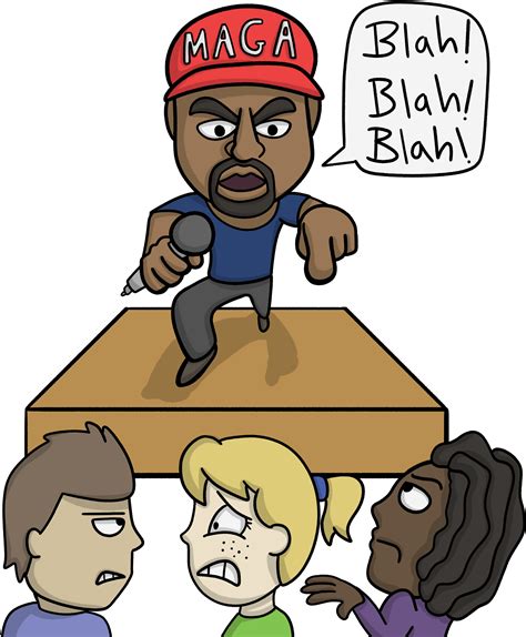 Kanye West Rants Are Not Worth Our Time Cartoon Clipart Large Size