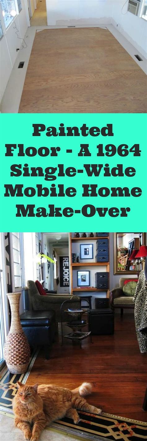 Quite an affordable and a classy alternative. Painted Floor - A 1964 Single-Wide Mobile Home Make-Over ...